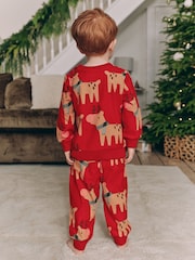 Red Matching Family Kids Christmas Reindeer Pyjamas (9mths-16yrs) - Image 9 of 13
