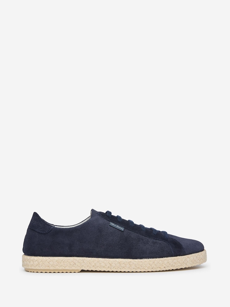 Oliver Sweeney Blue Suede Espadrille Trainers - Image 1 of 5