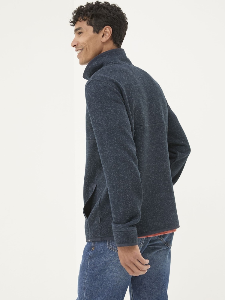 Marineblau/blau - FatFace Sweatshirt mit kurzem Reissverschluss - Bild 2 von 6 Marineblau/blau - FatFace Sweatshirt mit kurzem Reissverschluss - Bild 2 von 6