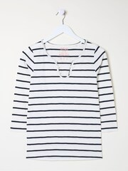 FatFace Porter White Stripe T-Shirt - Image 4 of 4