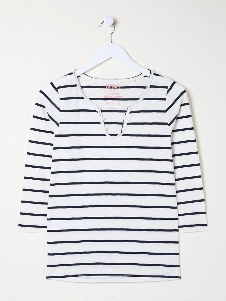 FatFace Porter White Stripe T-Shirt - Image 4 of 4