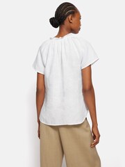 Jigsaw Blue Linen Shell Top - Image 2 of 5