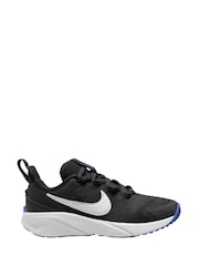 Nike Black/White/Blue Junior Star Runner 4 Trainers - Image 1 of 4