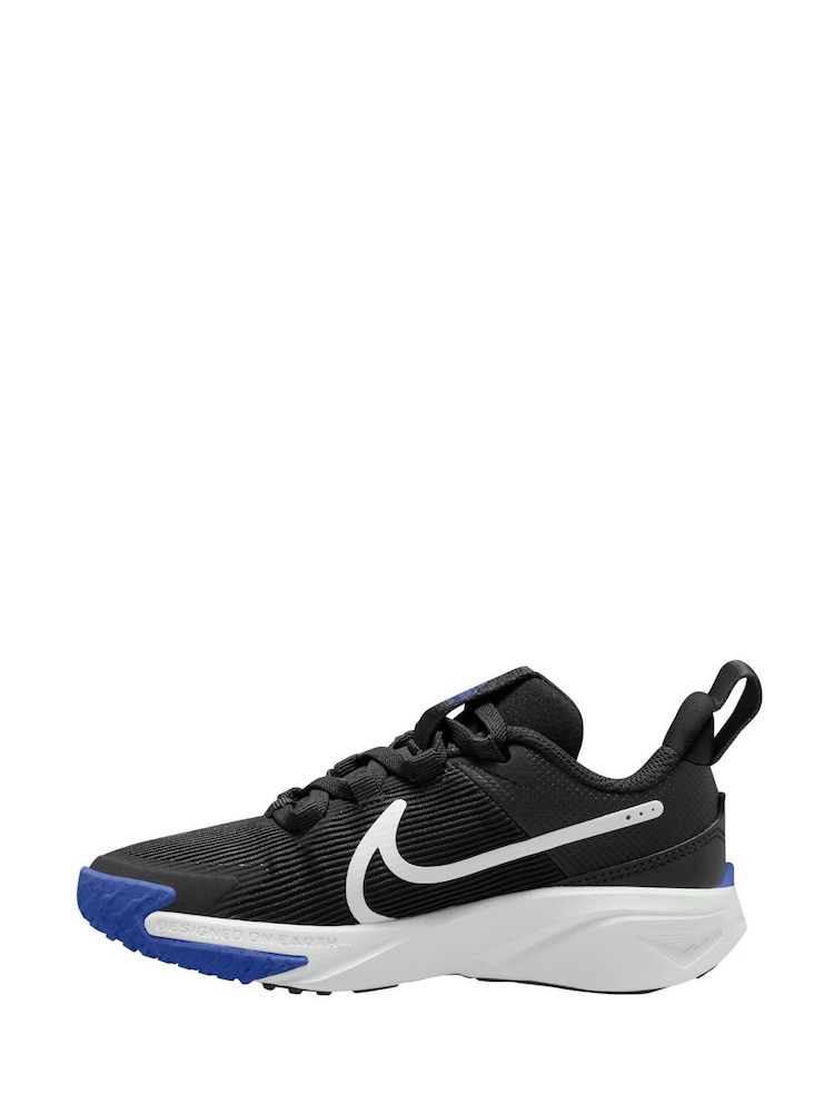 Nike Black/White/Blue Junior Star Runner 4 Trainers - Image 2 of 4