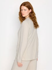Long Tall Sally Natural LTS Tall Black Linen Blazer - Image 4 of 6