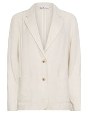Long Tall Sally Natural LTS Tall Black Linen Blazer - Image 6 of 6
