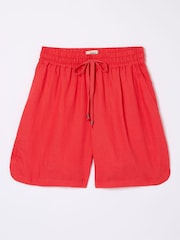 FatFace Tenby Red Linen Shorts - Image 5 of 5