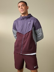 Nike Blue/Burgundy Light Windrunner Running Jacket - Image 1 of 7