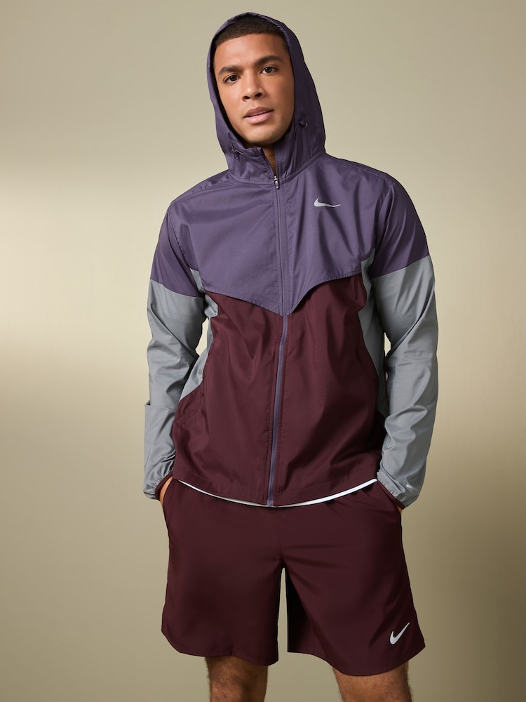 Blauw/bordeauxrood - Nike - Windrunner - Dun hardloopjack - Image 3 of 7