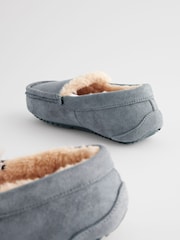Grey Cosy Moccasin Slippers - Image 4 of 5