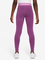 Nike Purple Fuschia Girls Pro Dri-FIT Therma FIT Leggings - Image 2 of 4
