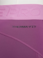 Nike Purple Fuschia Girls Pro Dri-FIT Therma FIT Leggings - Image 4 of 4