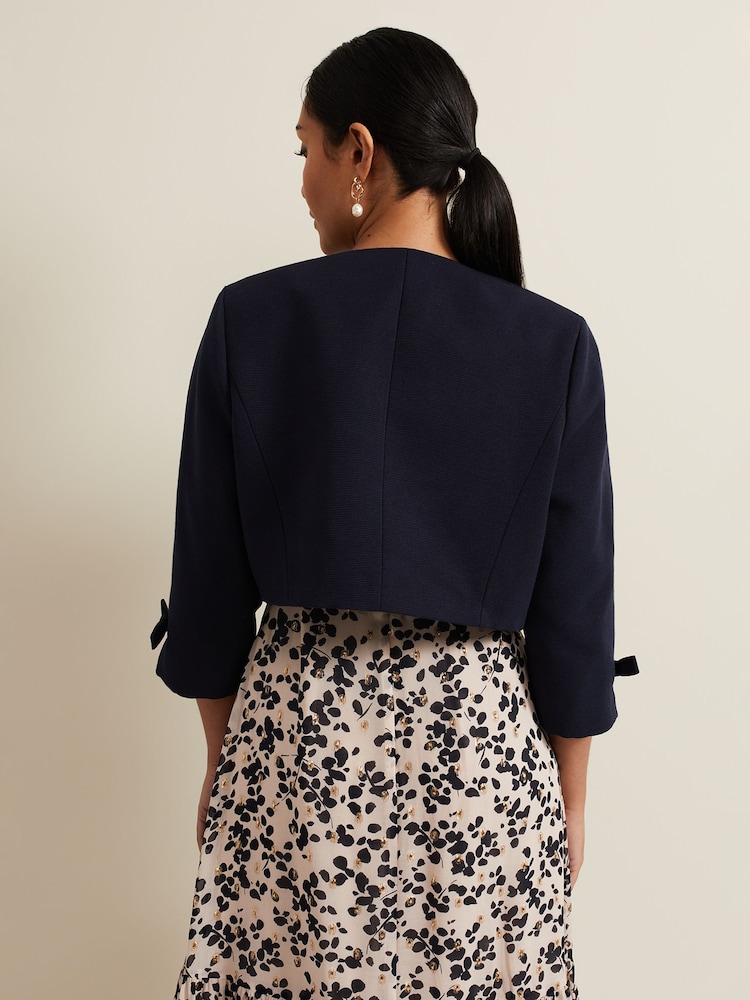 Phase Eight Blue Zoelle Bow Jacket - Image 2 of 6