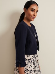 Phase Eight Blue Zoelle Bow Jacket - Image 4 of 6