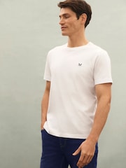 Crew Clothing Company White Classic 100% Cotton T-Shirt - Image 1 of 3