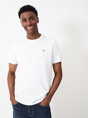 Crew Clothing Company White Classic 100% Cotton T-Shirt - Image 3 of 3