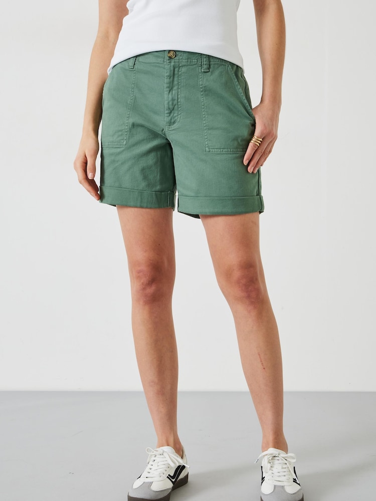 Hush Green Long Chino Shorts - Image 2 of 4