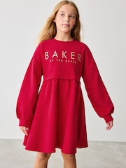 Baker by Ted Baker 100% Cotton Embossed Branded Sweat Dress - Image 1 of 9
