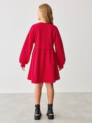 Baker by Ted Baker 100% Cotton Embossed Branded Sweat Dress - Image 3 of 9