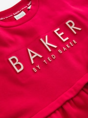 Baker by Ted Baker 100% Cotton Embossed Branded Sweat Dress - Image 8 of 9