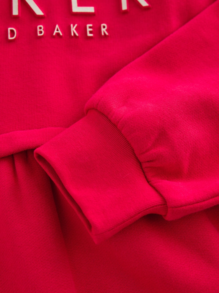 Rot - Baker By Ted Baker – Sweatkleid aus 100% Baumwolle mit geprägtem Markenlogo - Bild 9 von 9 Rot - Baker By Ted Baker – Sweatkleid aus 100% Baumwolle mit geprägtem Markenlogo - Bild 9 von 9