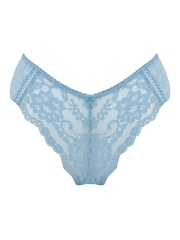Pour Moi Blue Brazilian Fleur Cheeky V-Shaped Briefs - Image 3 of 4
