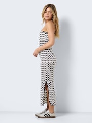 NOISY MAY Black Crochet Stripe One Shoulder Mini Dress - Image 4 of 7