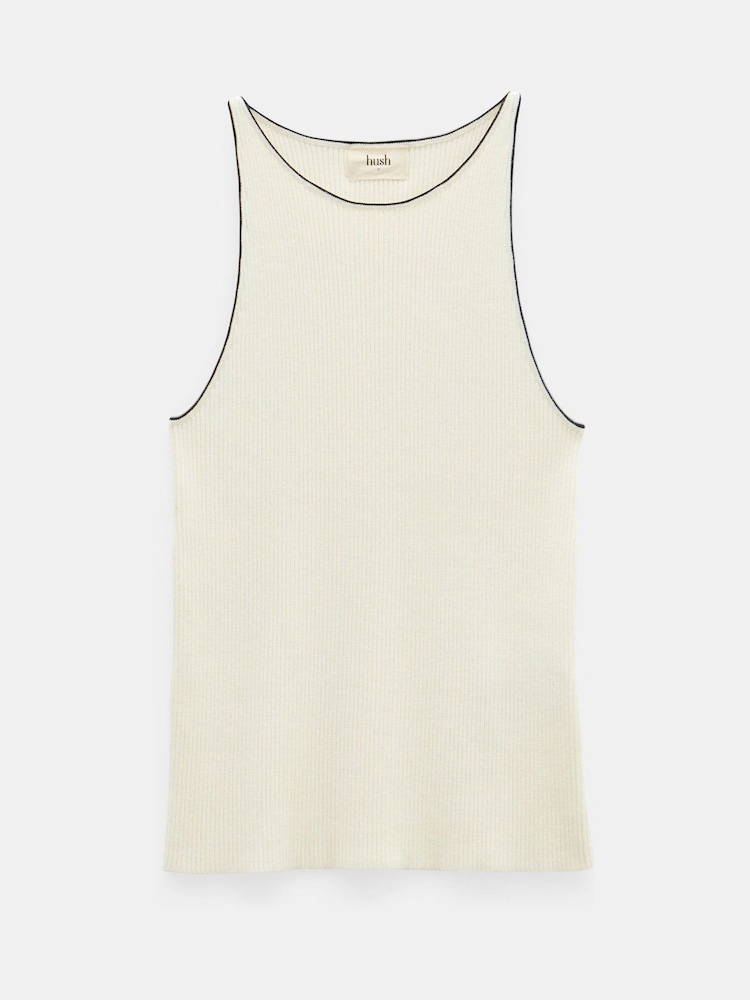 Hush Natural Acher Ribbed Knitted Vest - Image 5 of 5