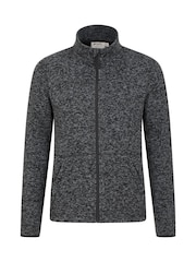 Mountain Warehouse Black Mens Idris II Full-Zip Fleece Jacket - Image 1 of 5