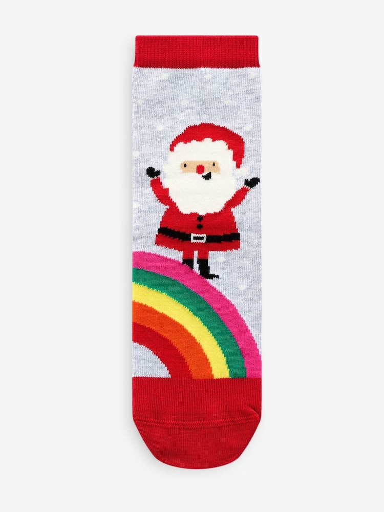 Navy/Red Cotton Rich Christmas Character Ankle Socks 3 Pack - Image 6 of 6