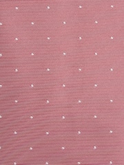 Reiss Dark Pink Liam Silk Polka Dot Tie - Image 5 of 5