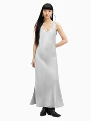 AllSaints Silver Lisa Dress - Image 1 of 7