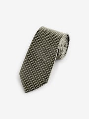 Olive Green Textured Tie - Image 1 of 6