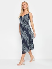 PixieGirl Petite Blue Frilled Midi Dress - Image 2 of 5