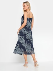 PixieGirl Petite Blue Frilled Midi Dress - Image 3 of 5