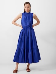 French Connection Blue Era Poplin Midi Dress - Image 1 of 4