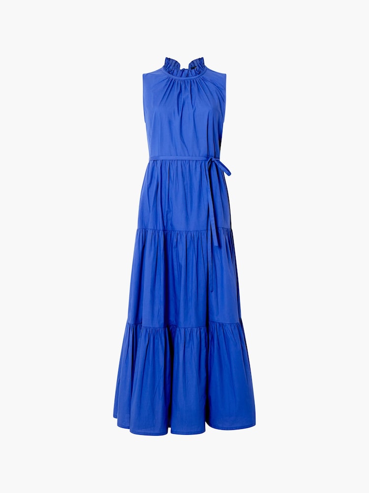 French Connection Blue Era Poplin Midi Dress - Image 4 of 4