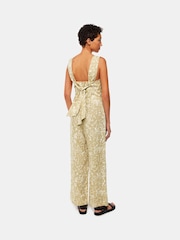 Whistles Green Tropical Leaves Jumpsuit - Image 4 of 5