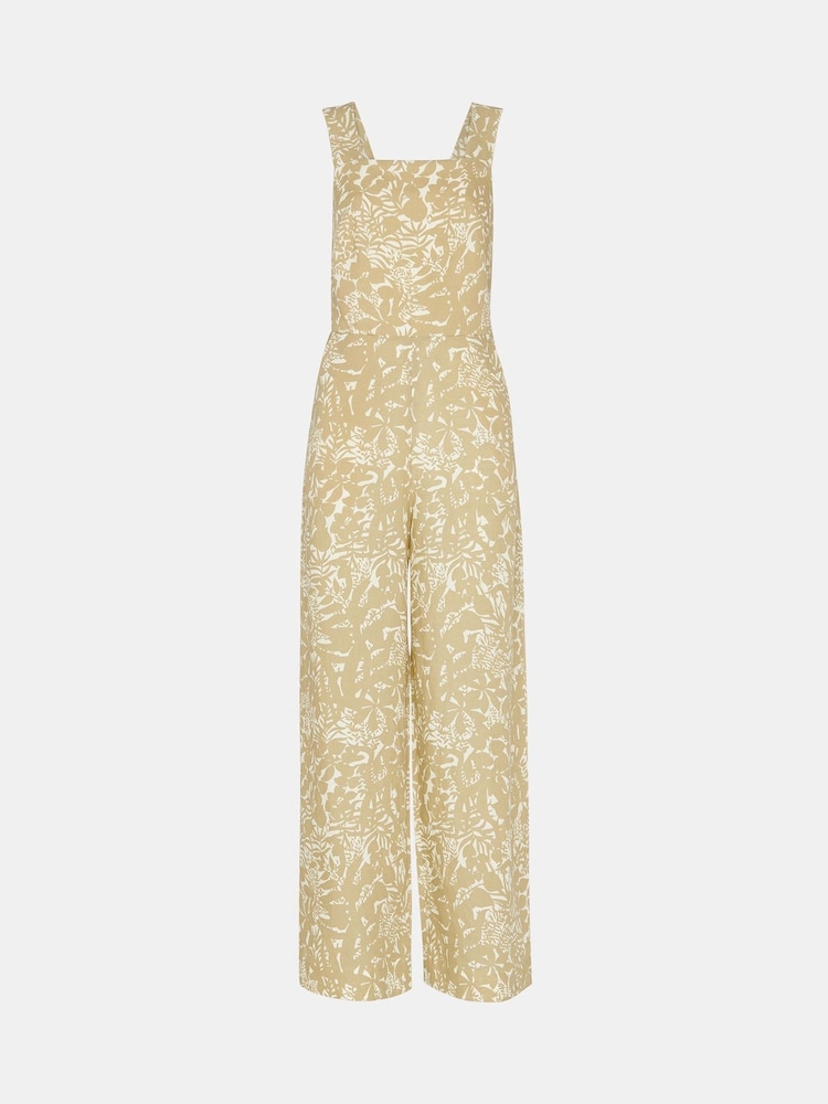 Whistles Green Tropical Leaves Jumpsuit - Image 5 of 5