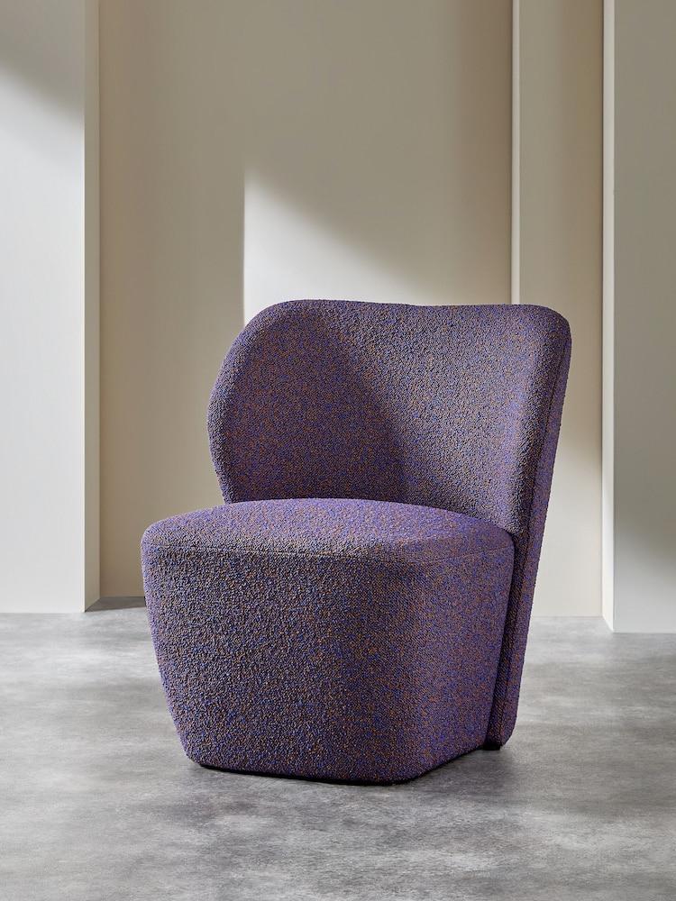 MADE.COM Cobalt Blue Pax Boucle Topeka Accent Chair - Image 1 of 5