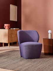 MADE.COM Cobalt Blue Pax Boucle Topeka Accent Chair - Image 2 of 5
