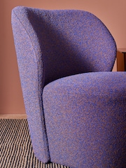 MADE.COM Cobalt Blue Pax Boucle Topeka Accent Chair - Image 3 of 5
