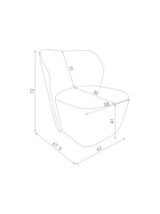 MADE.COM Cobalt Blue Pax Boucle Topeka Accent Chair - Image 5 of 5