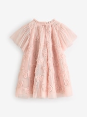 Pink Mesh Sequin Butterfly Dress (3mths-7yrs) - Image 2 of 4