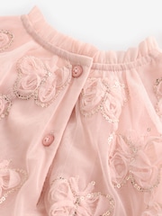 Pink Mesh Sequin Butterfly Dress (3mths-7yrs) - Image 3 of 4