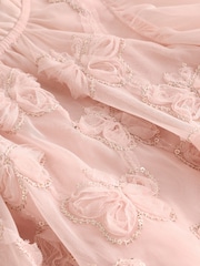 Pink Mesh Sequin Butterfly Dress (3mths-7yrs) - Image 4 of 4