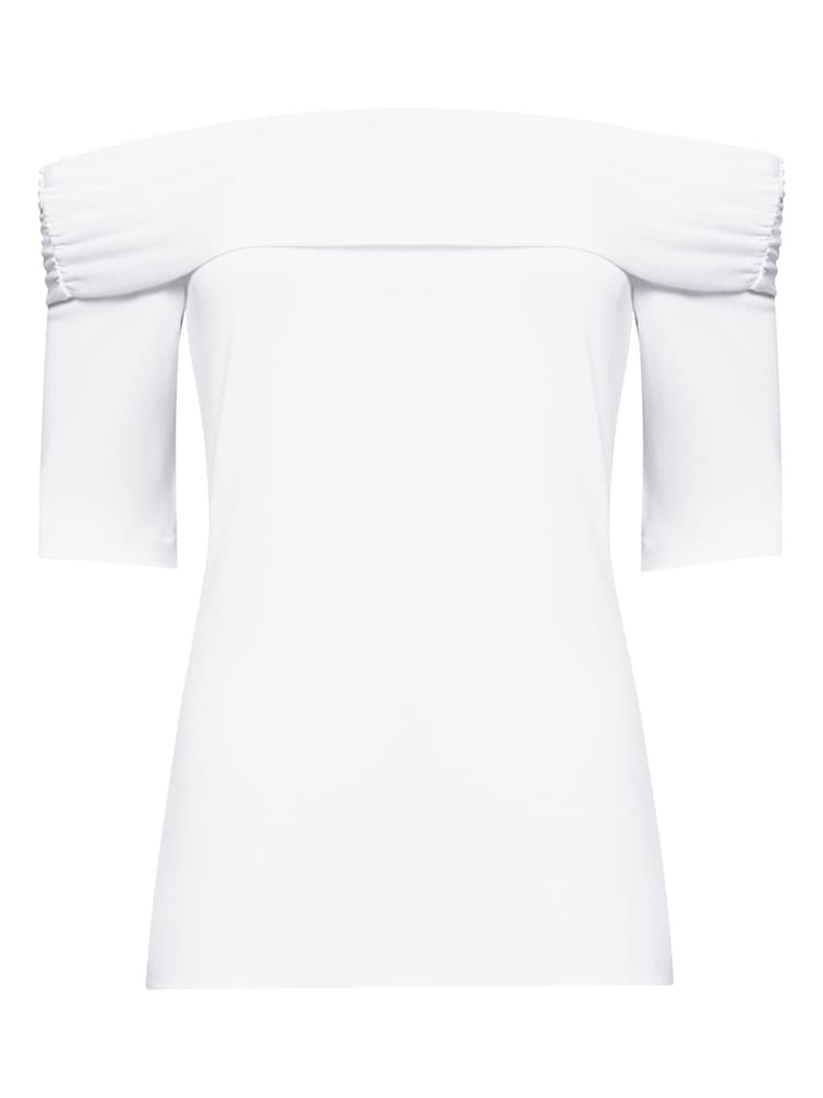 Joe Browns White Slim Fit Fold Over Bardot Jersey Top - Image 5 of 5