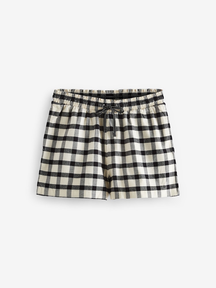 Black/White 100% Cotton Short Set Pyjamas 2 Pack - Image 10 of 12