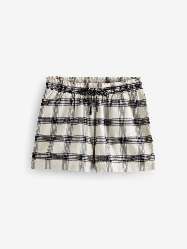 Black/White 100% Cotton Short Set Pyjamas 2 Pack - Image 11 of 12