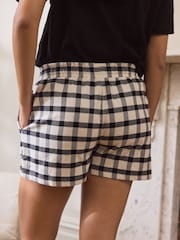 Black/White 100% Cotton Short Set Pyjamas 2 Pack - Image 6 of 12